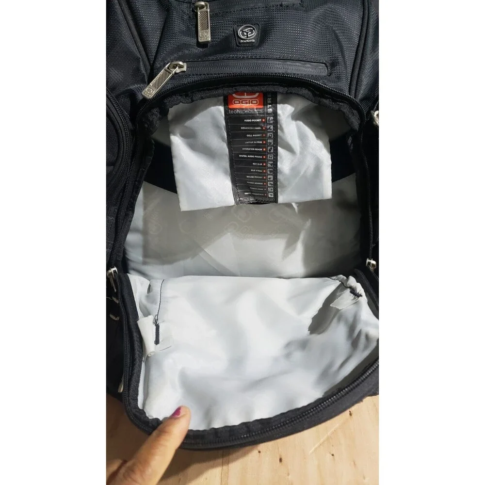 OGIO Metro Computer Laptop Backpack, Black American Campus Embroidery